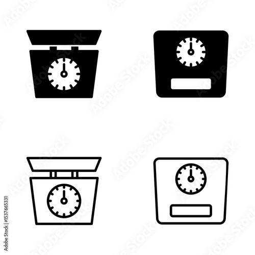 Scales icon vector. Weight scale sign and symbol