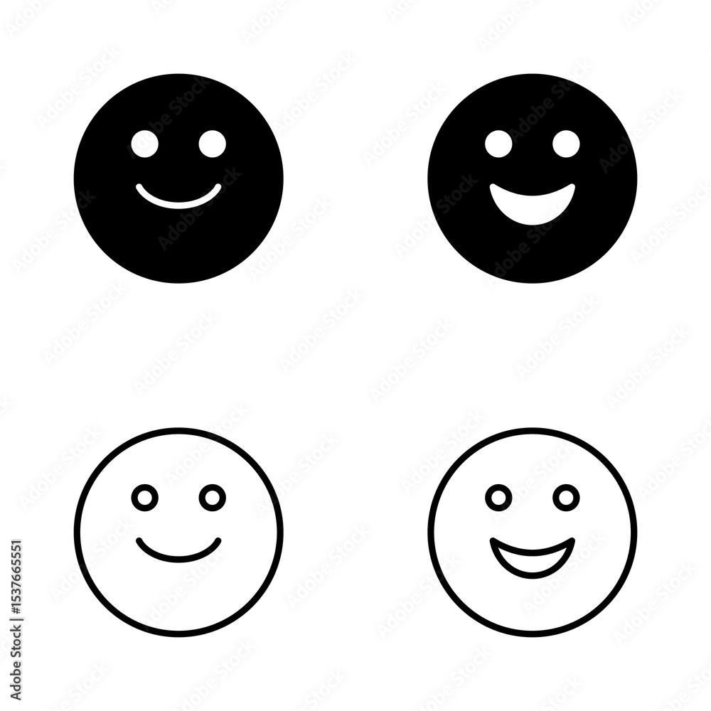 Fototapeta premium Smile icon vector. smile emoticon icon. feedback sign and symbol