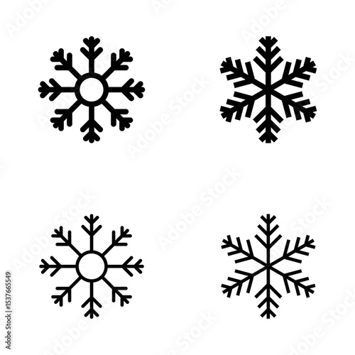 Snow icon vector. snowflake sign and symbol