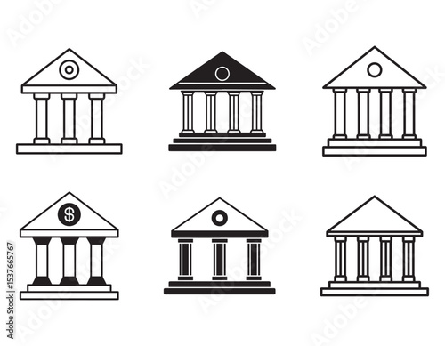 banking and money icon silhouette vector illustration