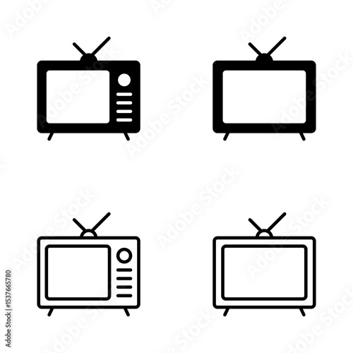 Tv icon vector. television sign and symbol