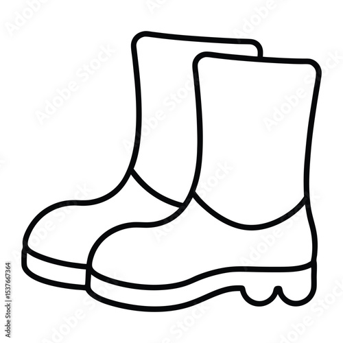 vector illustration of a Snow boots