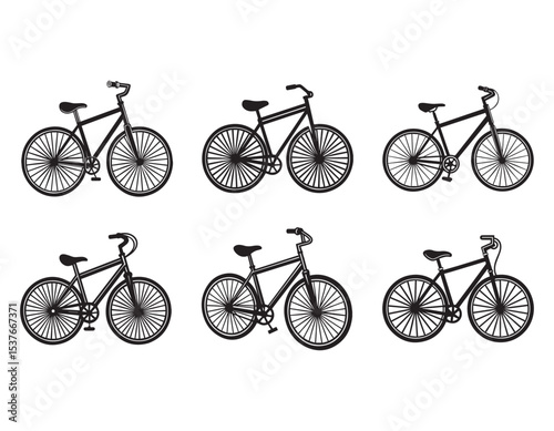 bicycle icon silhouette vector illustration