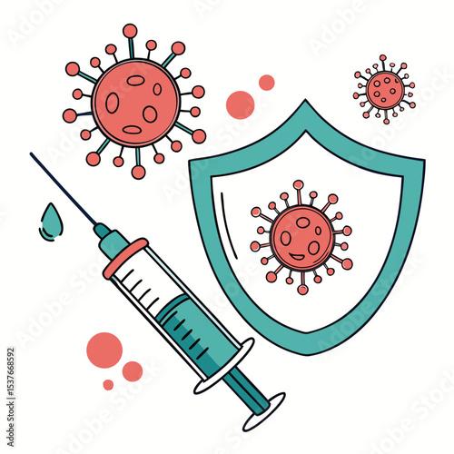Vaccination and immunity concept