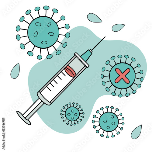 Vaccination and immunity concept