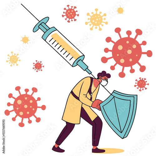 Vaccination and immunity concept