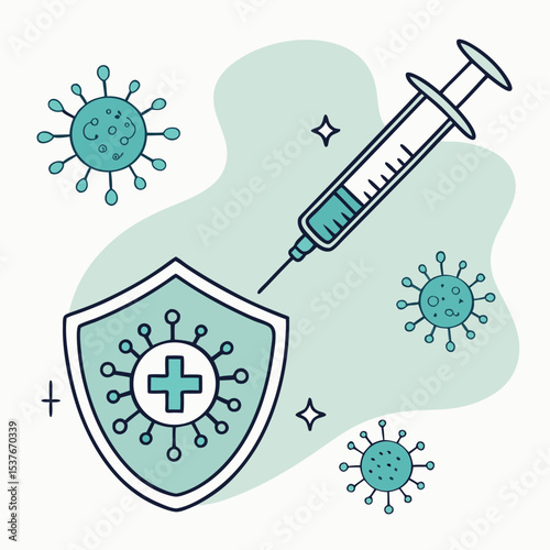 Vaccination and immunity concept