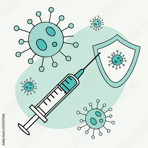 Vaccination and immunity concept