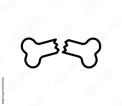 骨が折れるアイコンイラスト　ベクター
