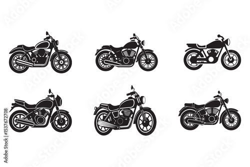 motorcycle icon silhouette vector illustration