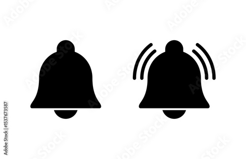 Bell Icon vector illustration. Notification sign and symbol for web site design