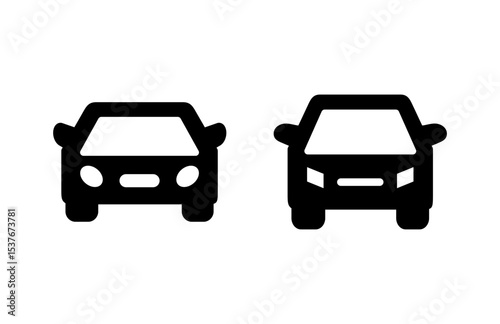 Car icon vector illustration. car sign and symbol. small sedan