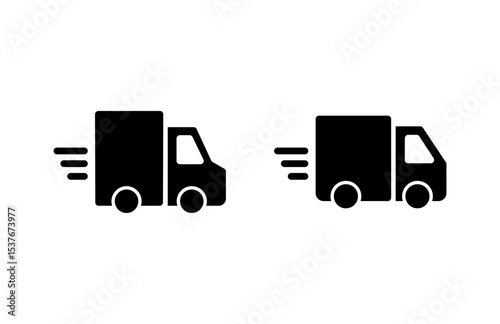 Delivery truck icon vector illustration. Delivery truck sign and symbol. Shipping fast delivery icon