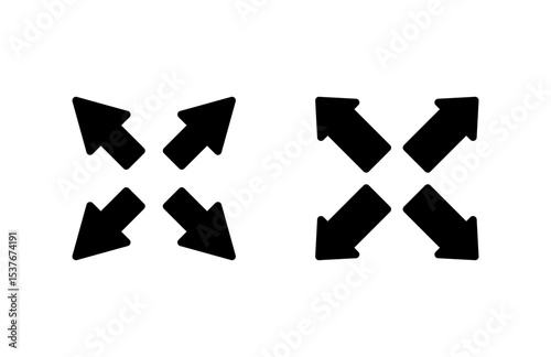 Fullscreen Icon vector illustration. Expand to full screen sign and symbol. Arrows symbol