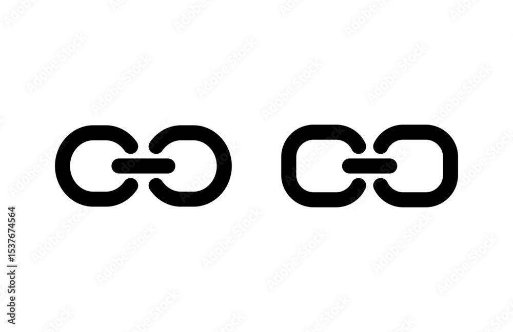 Fototapeta premium Link icon vector illustration. Hyperlink chain sign and symbol