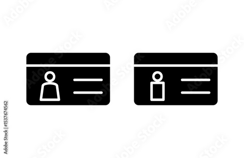License icon vector illustration. ID card icon. driver license, staff identification card
