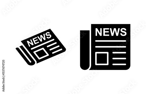Newspaper icon vector illustration. news paper sign and symbolign