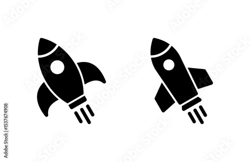 Rocket icon vector illustration. Startup sign and symbol. rocket launcher icon