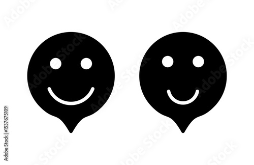 smile icon vector illustration. smile emoticon icon. feedback sign and symbol