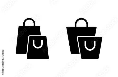 Shopping bag icon vector illustration. shopping sign and symbol