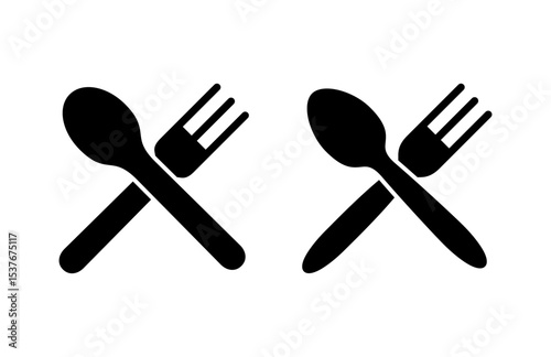 spoon and fork icon vector illustration. spoon, fork and knife icon vector. restaurant sign and symbol