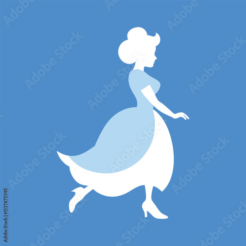 silhouette of a woman in a dress