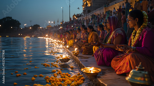 Devotees Gather on the Banks of the Ganges During Ganga Dussehra Festival