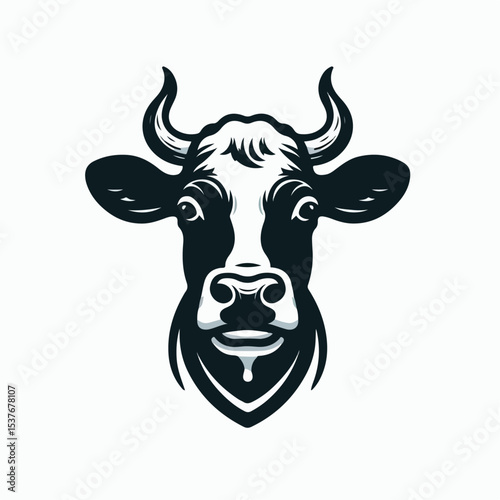 cow head vector illustration