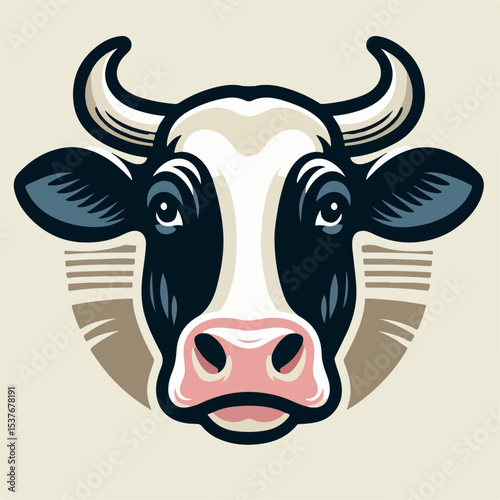 cow head vector illustration