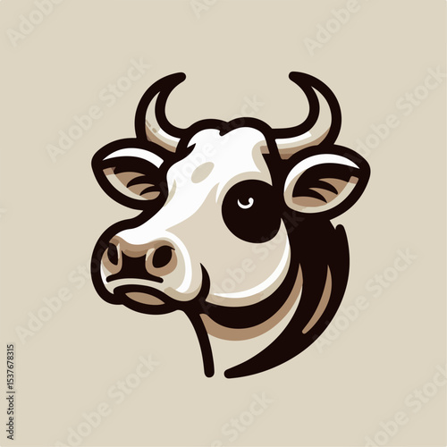 cow head vector illustration