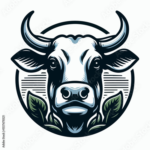 cow head vector illustration