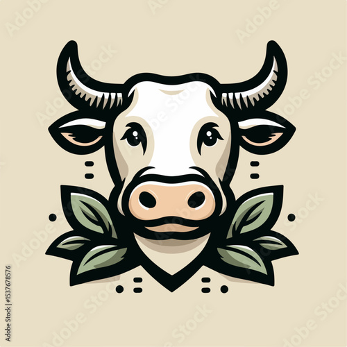 cow head vector illustration