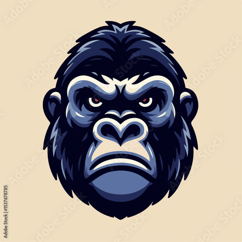 gorilla head vector illustration