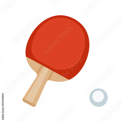Table Tennis Paddle and Ball
