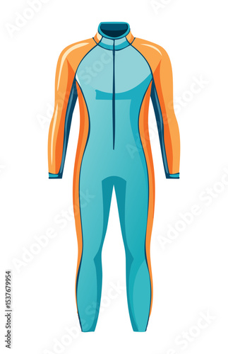 Colorful Blue Orange Athletic Full Suit
