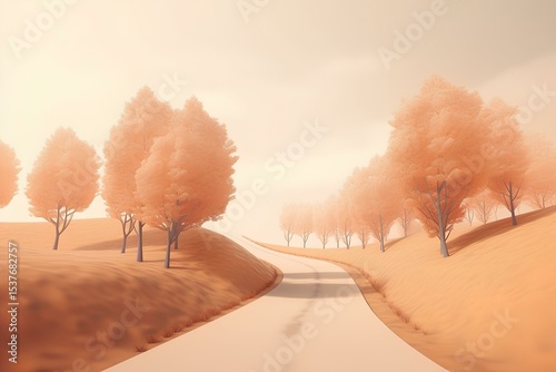 trees in the fog