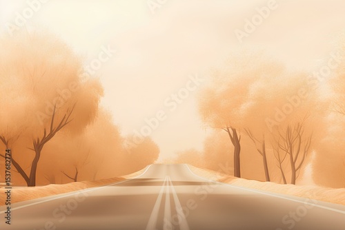 road in fog