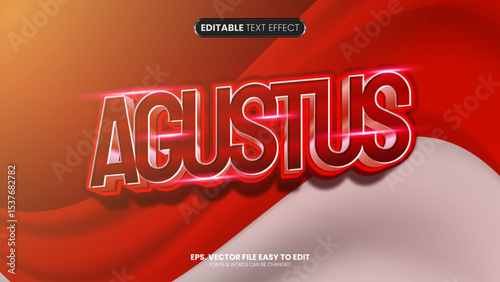 Agustus editable text effect