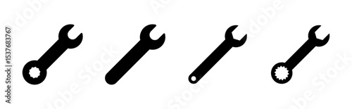 Wrench icon set. repair icon vector. tools icon vector