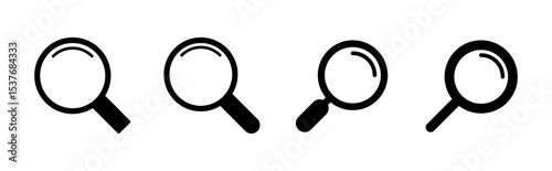 Search icon set. search magnifying glass icon