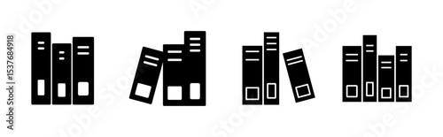 Library icon set. education icon vector