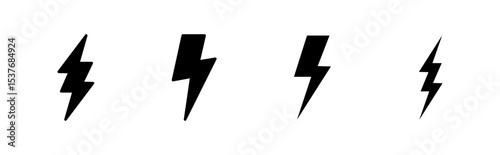 Lightning icon set. electric icon vector. power icon. energy sign