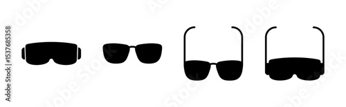 Glasses icon set. Glasses vector icon
