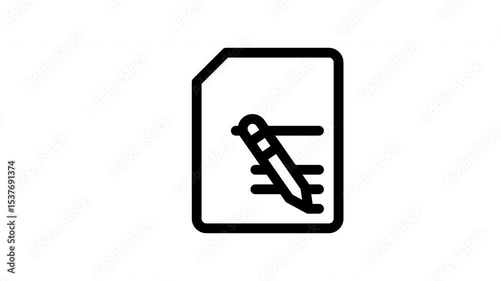 sign minimalist stroke animation sign minimalist stroke animation