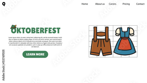 oktoberfest landing page for wweb, social media or asset