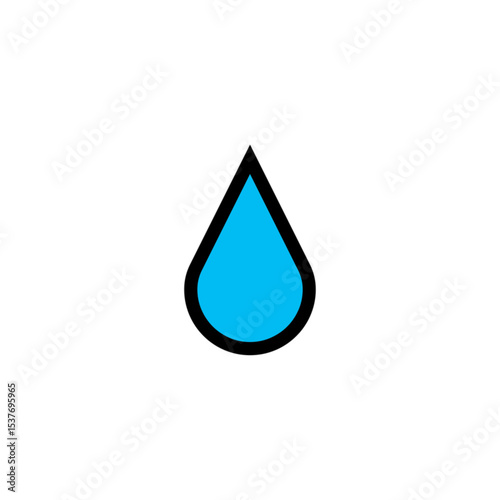 Simple Blue Water Drop Icon