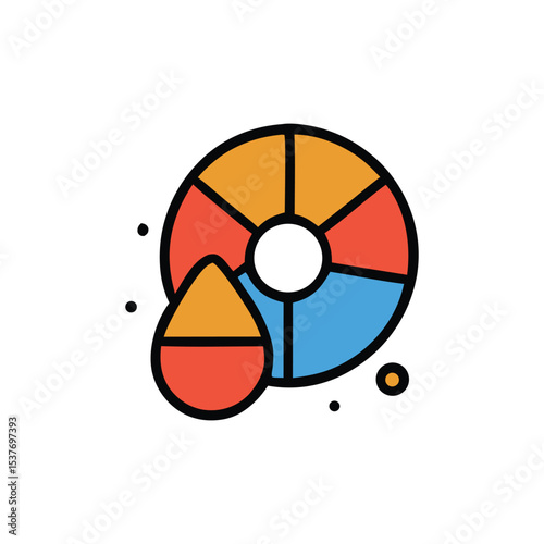 Yellow atomic radiation warning sign with a radioactive symbol on a white background