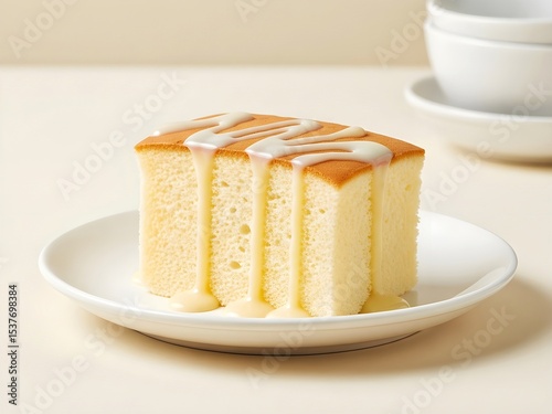 Kue Castella Taiwan Fluffy dengan Siraman Susu Kental Manis