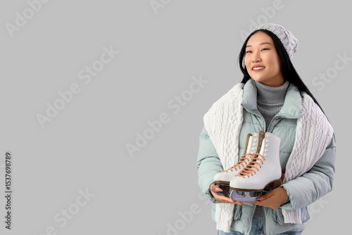 Beautiful young happy Asian...