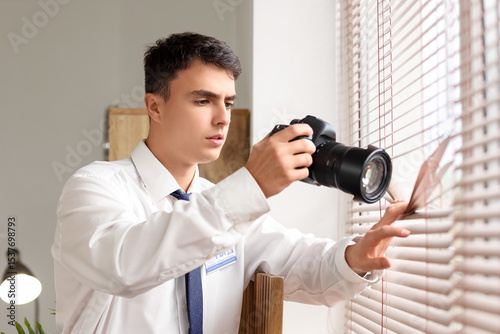 Male FBI agent taking pictu...